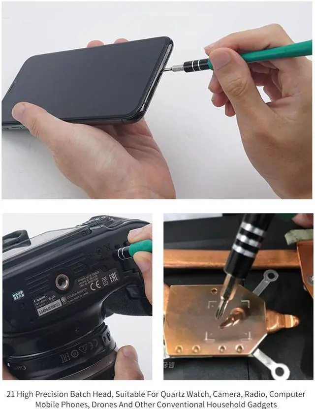 Alt view image 3 of 7 - ELECALL 21 IN 1 Precision Screwdriver Set Hex Phillips Torx Bits Small Screwdriver Mini Tools Set Muntifunction Screw Bit