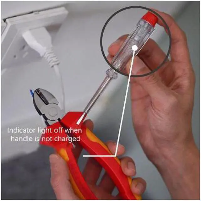 Alt view image 5 of 5 - 1000V Precision Wire Extension Cable Cut Diagona Nose Pliers Repair Tool Insulation