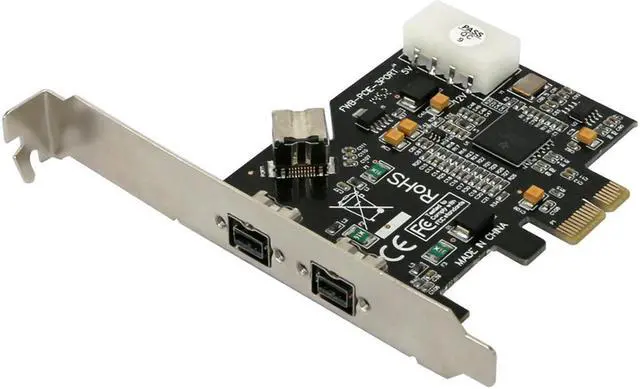 Alt view image 4 of 4 - PCI Express PCI-E x1 to 3 Ports 1394B Controller Card Add On Card for FireWire 800 IEEE 1394 B 2+1 Digital Camera Video Capture