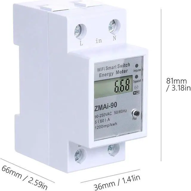 Alt view image 2 of 6 - Wifi Smart Home Energy Monitor Real Time Electricity Meter Easy Installation Remote APP Control