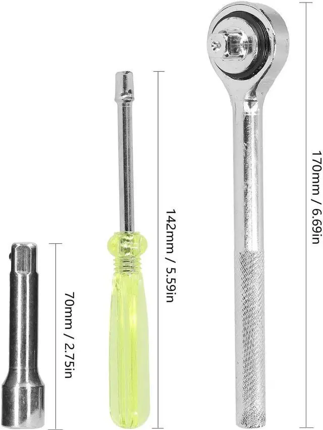 Alt view image 3 of 5 - 40 PCS Socket Set Practical Motorcycle Bicycle Auto Repairs Tool Set Household Hardware Tools Sleeve Ratchet Wrench Combination Tool Set with Storage Box