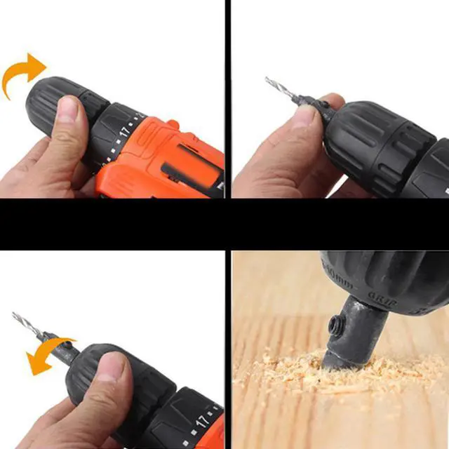 Alt view image 5 of 5 - Twist Drill Portable Countersunk Twist Drill Set 5#-12# Smooth Chip Removal Screw Cap Opener Sharp Tooth Edge