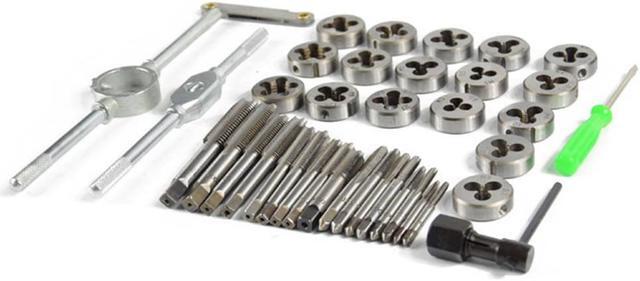 Alt view image 2 of 4 - 40Pcs Metric Tap Wrench And Die Pro Set M3-M12 Alloy Metal Hand Tool Tooth Gauge Screwdriver Die Hinge Hand Frame