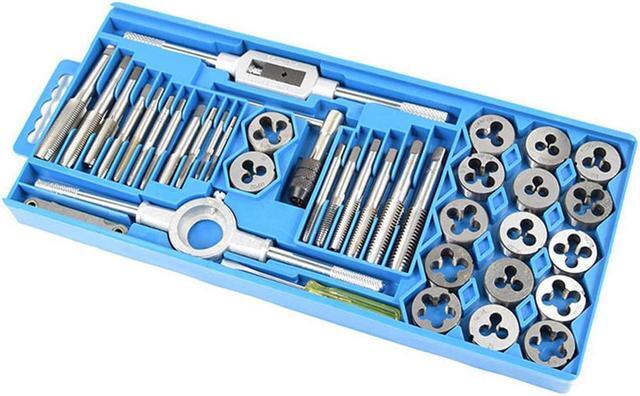 Main image of 40Pcs Metric Tap Wrench And Die Pro Set M3-M12 Alloy Metal Hand Tool Tooth Gauge Screwdriver Die Hinge Hand Frame