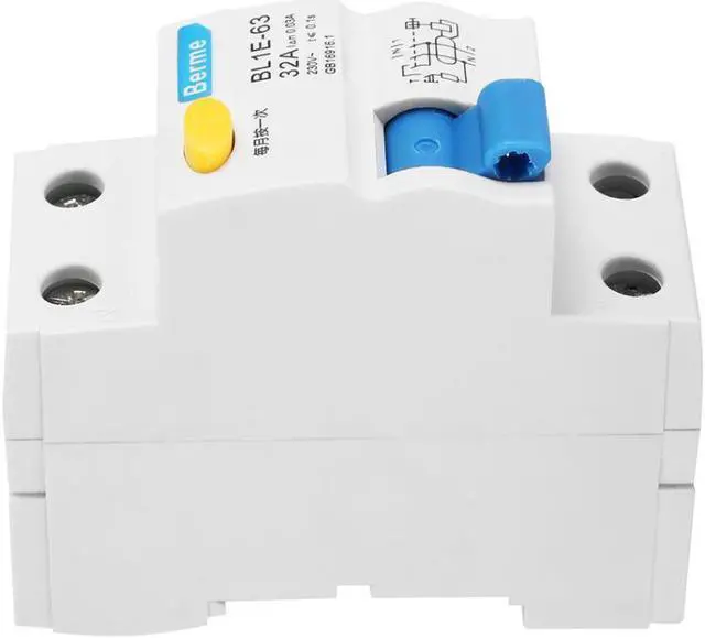 Alt view image 4 of 7 - BL1E-63 32A 1P+N RCCB Residual Current Circuit Breaker 230V 30mA Short Circuit Protection Current Circuit Breaker