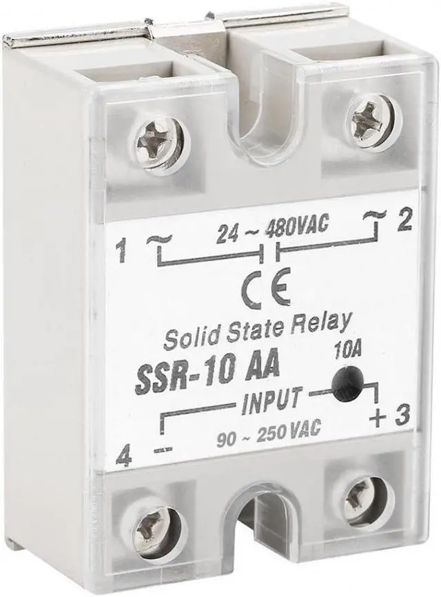 Alt view image 2 of 6 - Solid State Relay Module SSR AC-AC Input 90-250V AC Output 24-480V AC Solid State Relay SSR-10 AA 10A