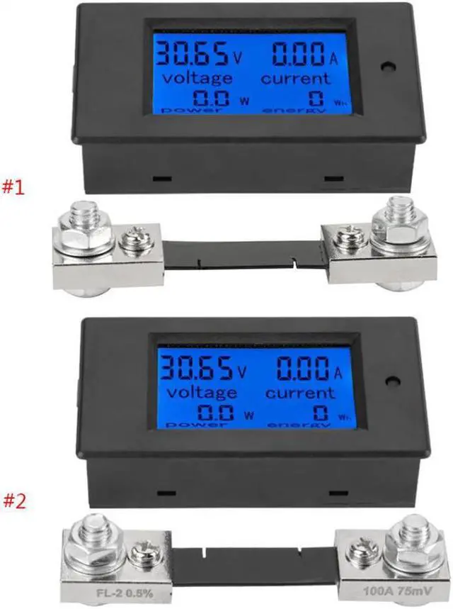 Alt view image 3 of 4 - LCD Digital Voltage Meter PZEM-051 DC 6.5-100V Digital Electric Power Energy Voltage Current Meter - 100A