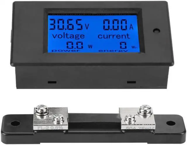 Alt view image 2 of 5 - LCD Digital Voltage Meter PZEM-051 DC 6.5-100V Digital Electric Power Energy Voltage Current Meter - 50A