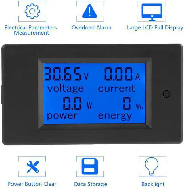 Alt view image 4 of 5 - LCD Digital Voltage Meter PZEM-051 DC 6.5-100V Digital Electric Power Energy Voltage Current Meter - 50A