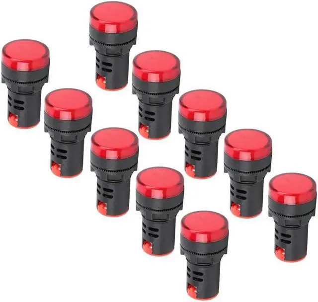 Alt view image 3 of 6 - 10PCS AD16-22DS High Brightness Red LED Signal Lamp LED Indicator Light for Signal Indication - 24V