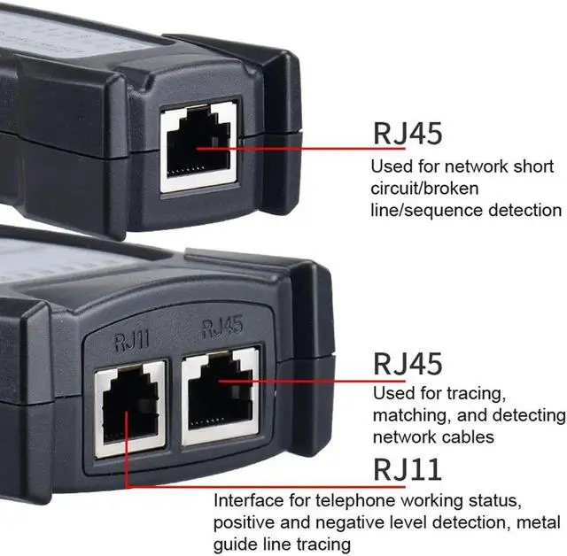 Alt view image 4 of 4 - GT67 Voltage Detector Anti-interference LAN Cable Tester Network Cable Trackers Wire Toner RJ45 RJ11 Ethernet LAN Analyzer Voltage Indicator