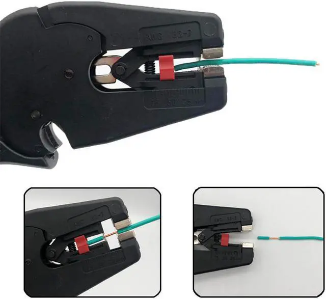 Alt view image 4 of 6 - Wire Stripper 0.08-10mm WX-D3 Self-Adjusting Machine Cable Scissors Multi-Tool Adjustable Precision Electrician Crimping Tool - Black