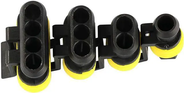 Alt view image 3 of 7 - 352 PCS Waterproof Car Electric Cable Connector Terminal Plug Kit Set 1 2 3 4 Pin Truck Plug Car Spark Connector Assorted Box Portable