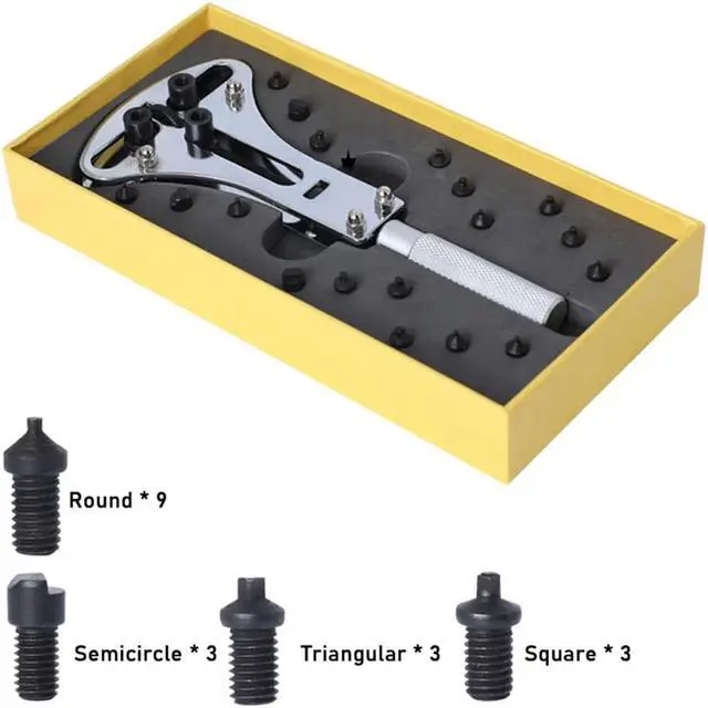 Alt view image 3 of 4 - Universal Adjustable Watch Case Opener 3 Prongs Watches Back Cover Removing Tool Watch Repairing & Battery Replacement - Silver