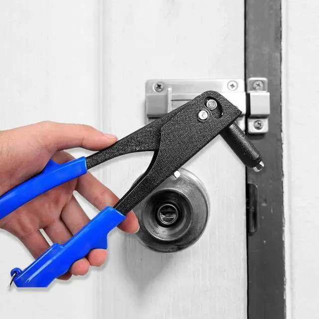 Alt view image 2 of 7 - Rivet Gun Kit Heavy Duty Single Hand Manual Riveter with 40 PCS Rivets 4 Interchangeable Heads 3/32 Inch 1/8 Inch 5/32 Inch 3/16 Inch for Metal Automotive Railway Blue