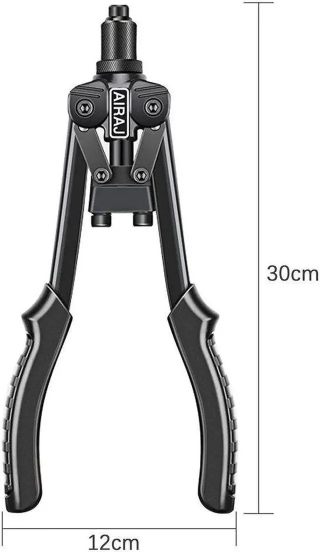 Alt view image 6 of 6 - Rivet Gun Heavy Duty Single Hand Manual Riveter for Metal Automotive Repairing Railway for 1/8 Inch 5/32 Inch 3/16 Inch Aluminium Stainless Steel Rivets Black