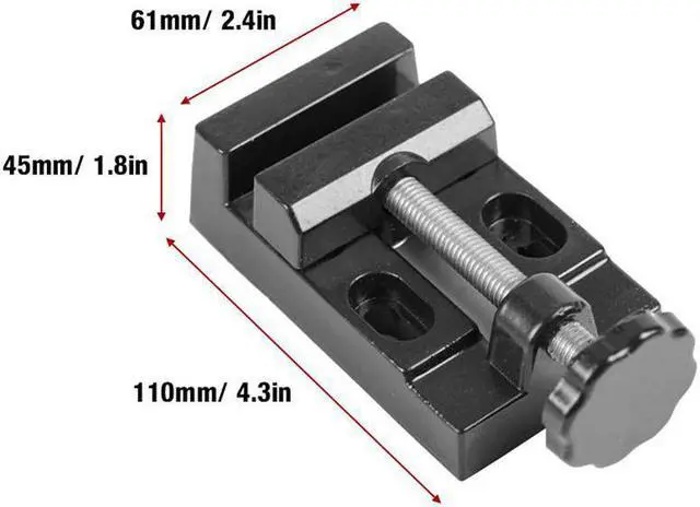 Alt view image 6 of 7 - Mini Flat Clamp Bench Vise Aluminum Alloy Drill Press Vice Carving Tools Machine Tools Accessories Bench Clamp