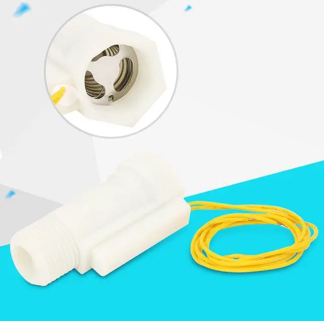 Alt view image 3 of 7 - DC0-110V Plastic Water Flow Sensor Switch Piston Type G1/2in Male/Female Thread Water Flow Switch