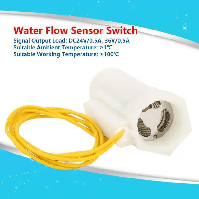 Alt view image 7 of 7 - DC0-110V Plastic Water Flow Sensor Switch Piston Type G1/2in Male/Female Thread Water Flow Switch