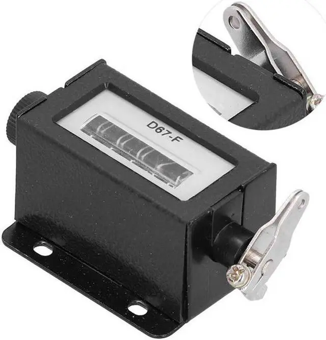 Alt view image 6 of 7 - Mechanical Counter 5 Digit Metal Manual Resettable Hand Pull 0-99999 Counting Tally D67-F Hand Tools
