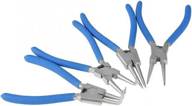 Alt view image 6 of 7 - 4pc Professional 7" Internal External Straight Bent Circlip Snap Ring Pliers Set Hand Tool Set Household Repair Tool