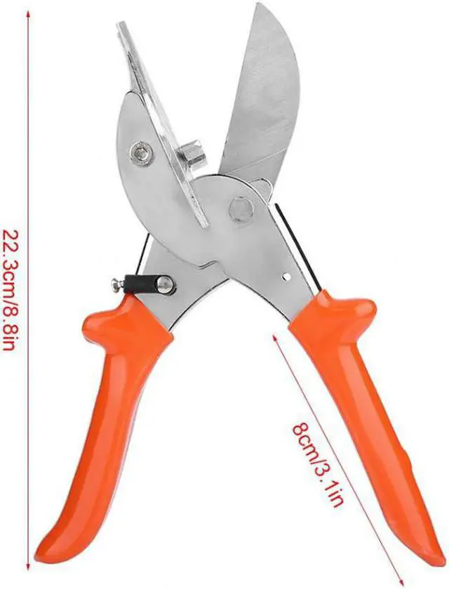 Alt view image 4 of 6 - Multifunctional Angle Scissors Adjustable Angle Shear Multi Angle Wire Duct Cutter Hand Tools - Orange