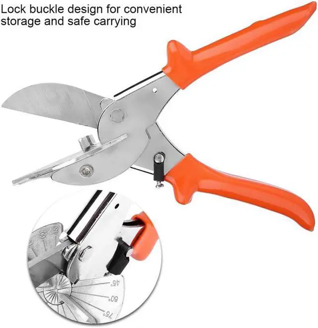 Alt view image 6 of 6 - Multifunctional Angle Scissors Adjustable Angle Shear Multi Angle Wire Duct Cutter Hand Tools - Orange