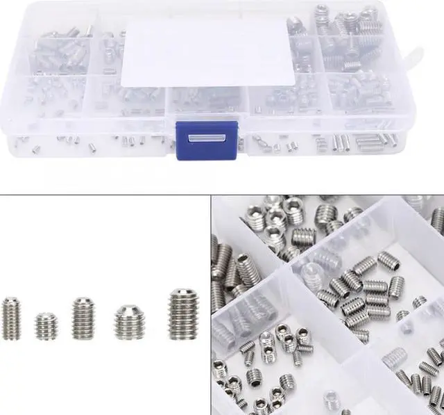Alt view image 4 of 6 - 300Pcs Set Screw Hex Socket Stainless Steel 304 Fasteners for Electronics Industry Fasteners
