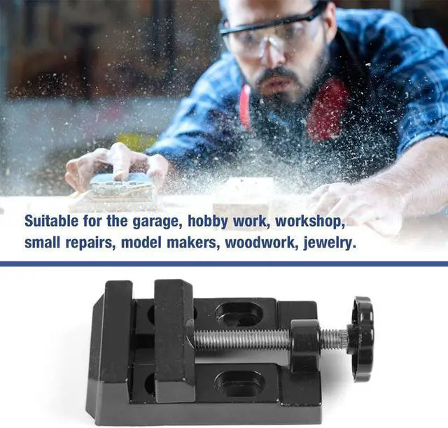 Alt view image 7 of 7 - Mini Flat Clamp Bench Vise Aluminum Alloy Drill Press Vice Carving Tools Machine Tools Accessories Bench Clamp