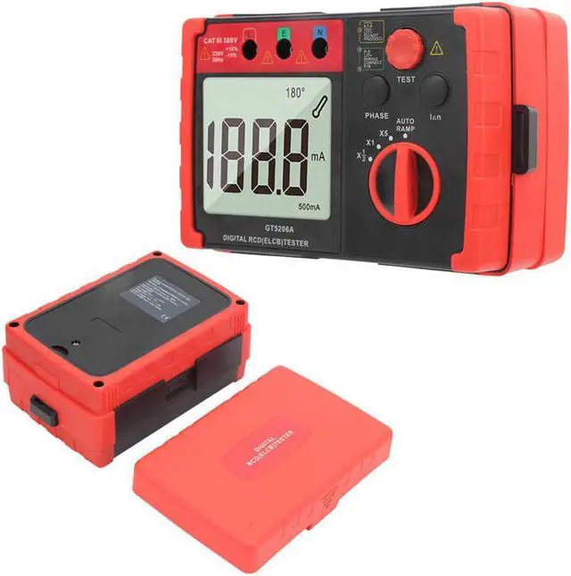 Alt view image 4 of 7 - GT5206A Leakage Protector Tester 230V/50Hz Digital RCD (ELCB) Tester Leakage Protection Switch Detector Testing Instrument