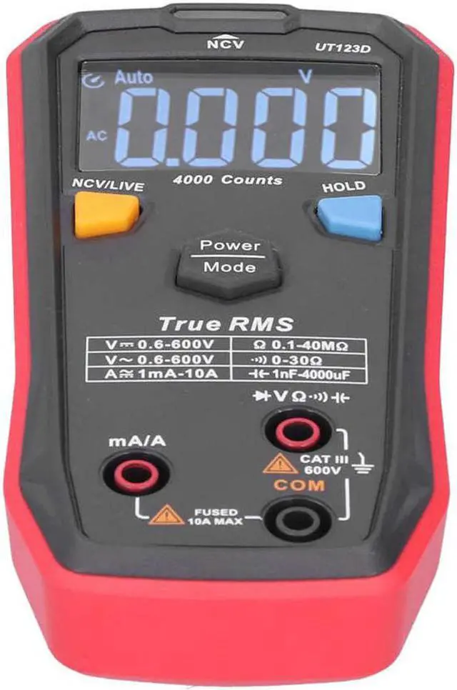Alt view image 7 of 7 - UT123D Multimeter Multi-Function High Accuracy Digital Meter for Electric Maintenance Digital Multimeter Voltmeter Ammeter