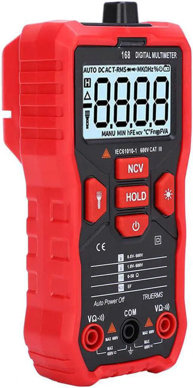 Alt view image 6 of 7 - UA168 Mini Handheld LCD Digital Multimeter AC DC Voltage Resistance Tester with Test Probes