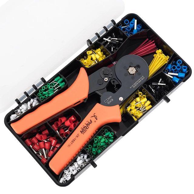 Terminal Crimper Kit 1250 Pieces, Crimping Pliers And Terminals For