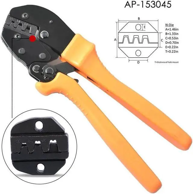Alt view image 3 of 4 - 1pcs Crimping Die set For AP-153045 Crimping Tools Cable Pliers Wire Clamp Multi Replaceable Crimp Jaws