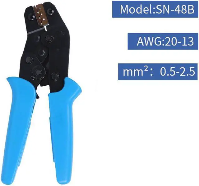 Alt view image 2 of 2 - SN-48B Wire Crimping Plier For 0.5-2.5mm2 Terminals Crimper Tools Hand Tools 20-13AWG Electrical Clamp Multifunctional Tools - Blue