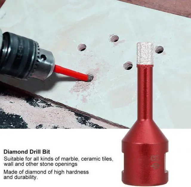 Alt view image 3 of 6 - 2 Pcs Diamond Hole Opener 8mm Soldering Drill Bit M14 Female Thread for Angle Grinder Wood Hole Saw Drill Bit