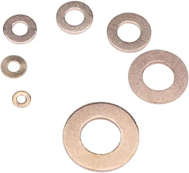Alt view image 4 of 6 - 170Pcs/Set Brass Washers Flat Washer with Box Assortment Kit M2/M2.5/M3/M4/M5/M6/M8/M10 washer Kit Fastener Set