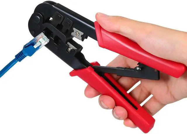 Alt view image 5 of 7 - 3 in 1 Network Cable LAN Wire Crimping Pliers 8P RJ45 + 6P RJ12/RJ11 Ethernet LAN Cable Networking Tool Wire Cutter Stripper