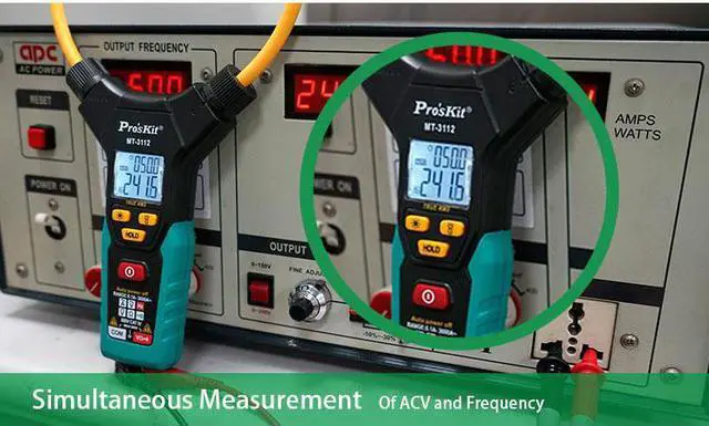 Alt view image 5 of 7 - Pro'sKit MT-3112 3 5/6 Smart True-RMS Flex Clamp Meter Pliers Type Table Digital Electronic Multimeter DC AC Current Tester