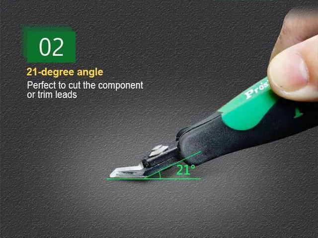 Alt view image 7 of 7 - Pro'sKit PM-30D Double Color Thicker Knife Diagonal Cutting Pliers Oblique Mouth Pliers Electronic Cut Wire Cutters Repair Hand