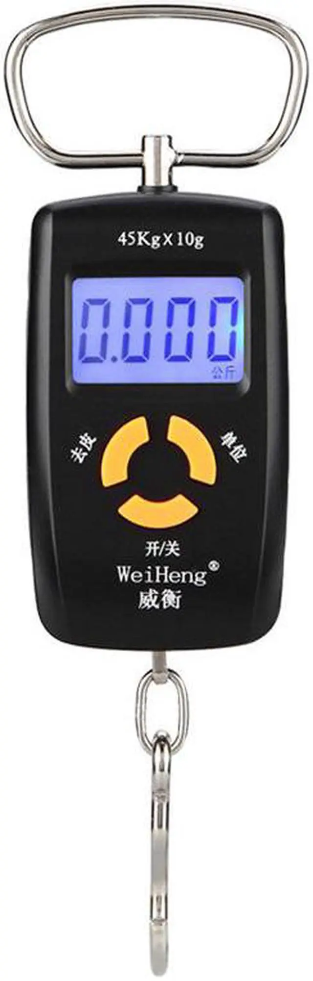 Main image of Portable Digital hanging hook fish scale 45kg/10g for Traveling Suitcase baggage pocket Luggage Scale weight bags scale (Black)