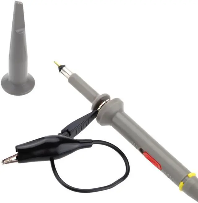 Alt view image 2 of 7 - 2Pcs Oscilloscope Probe P6100 100MHz 1X 10X Alligator Clip Test Low Passive Limpedance Attenuation Probe For Hantek Rigol UNI-T