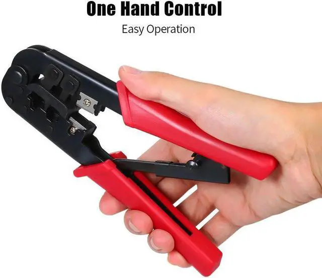 Alt view image 3 of 7 - 3 in 1 Network Cable LAN Wire Crimping Pliers 8P RJ45 + 6P RJ12/RJ11 Ethernet LAN Cable Networking Tool Wire Cutter Stripper