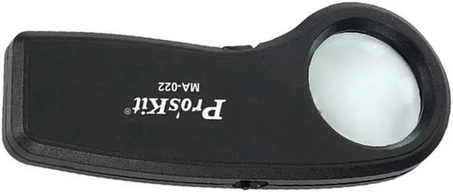 Alt view image 4 of 4 - Pro'sKit MA-022 7.5X Times Handheld Magnifying Glass With LED Lights With Currency Detecting Function Read The Newspaper Tools