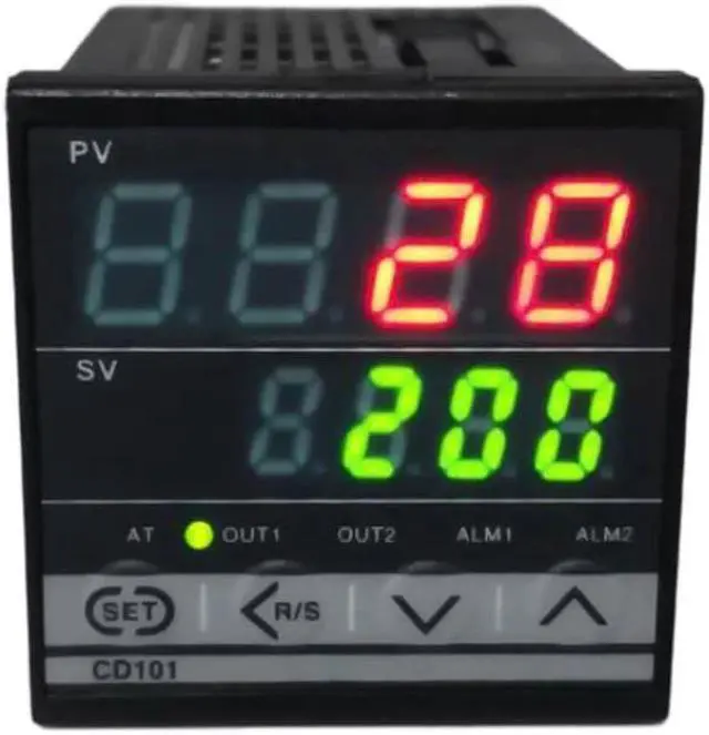Alt view image 7 of 7 - Digital PID Dual Display Temperature Controller Max Test Temperature 1372 Degree Thermoregulator with Alarm Relay Output CD101