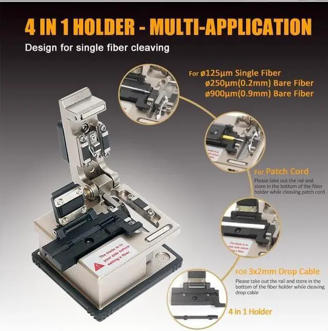 Alt view image 6 of 7 - Pro'sKit FB-1688 Fiber Cleaver Portable Single Mode High Precision Fiber Cleaver Optical Fiber Cleaver
