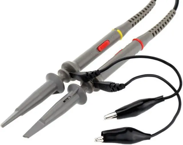 Alt view image 4 of 7 - 2Pcs Oscilloscope Probe P6100 100MHz 1X 10X Alligator Clip Test Low Passive Limpedance Attenuation Probe For Hantek Rigol UNI-T