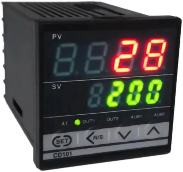 Alt view image 2 of 7 - Digital PID Dual Display Temperature Controller Max Test Temperature 1372 Degree Thermoregulator with Alarm Relay Output CD101