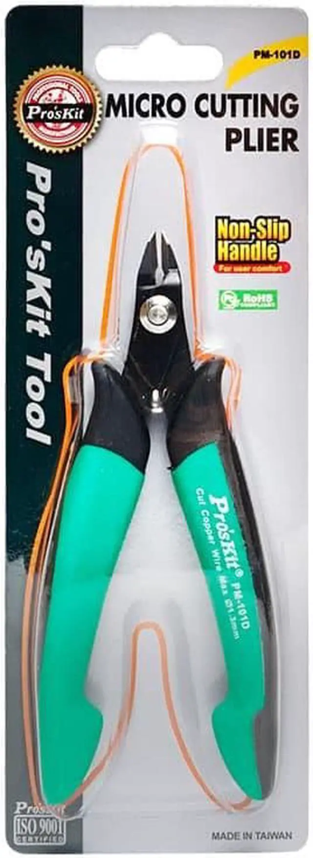 Alt view image 2 of 7 - Pro'sKit PM-101D Thin Blade Diagonal Cutting Pliers Precision Electronic Cut Wire Cable Cutters Oblique Mouth Pliers