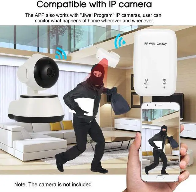 Alt view image 6 of 7 - RF WIFI Gateway Smart Alarm System Door Sensor PIR Motion Sensor Phone APP Remote Control Smart Home Security Alarm System